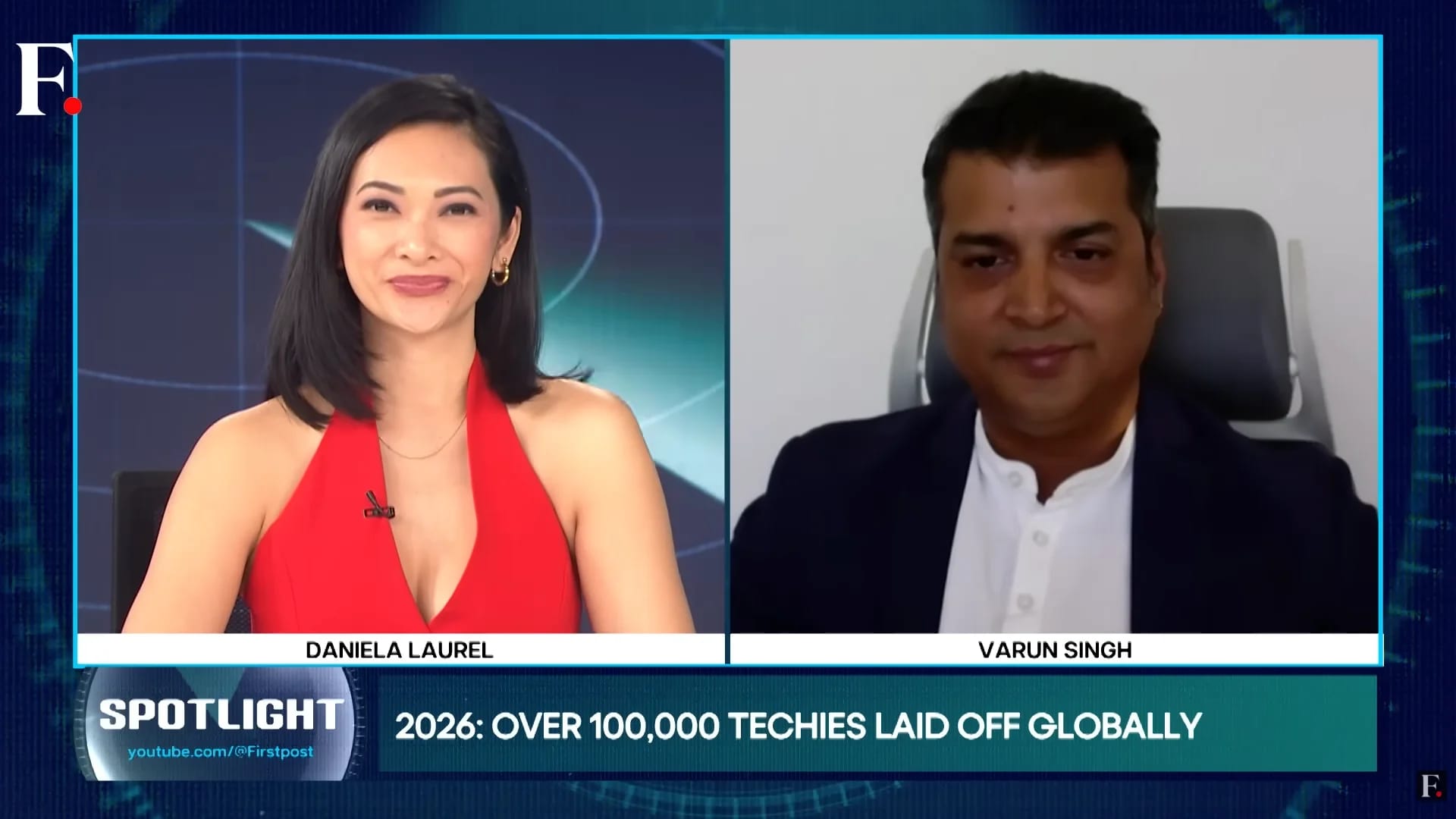 Varun Singh, Managing Director of XIPHIAS Immigration, speaking on Firstpost Spotlight about H-1B workers and tech hiring slowdown